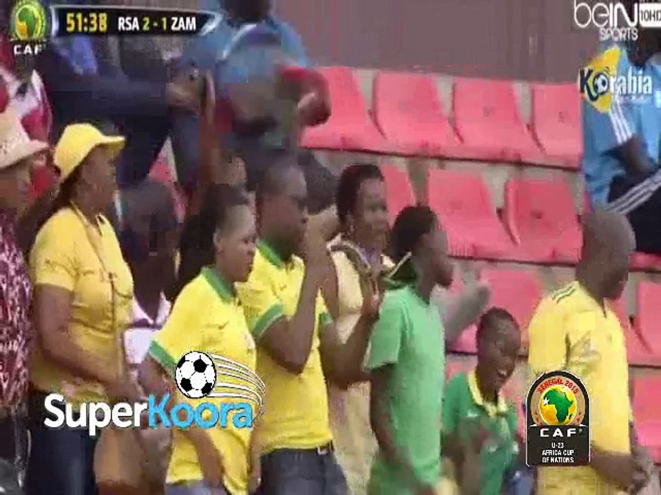 اهداف مباراة ( جنوب أفريقيا 3-2 زامبيا)  بطولة إفريقيا لأقل من 23 سنة 2015