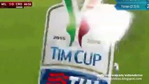 1-0 Luiz Adriano Goal - AC Milan v. Crotone - Coppa Italia 01.12.2015 HD