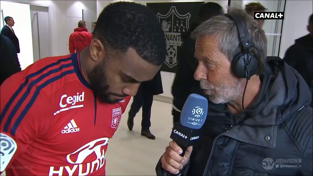 Alexandre Lacazette Interview during Half Time Break _ Nantes 0-0 Olympique Lyonnais - 01.12.2015 HD