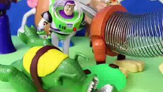 Toy Story Rex as a Teenage Mutant Ninja Turtle TMNT Superheroes and Buzz Lightyear by Toys