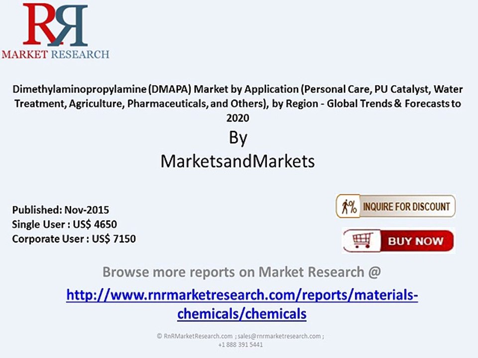 Global Dimethylaminopropylamine Market Trends and Forecasts to 2020