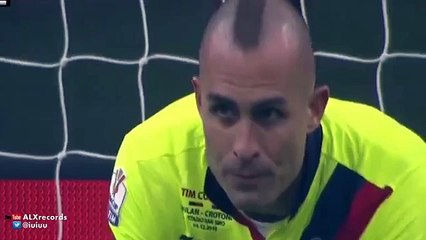 AC Milan vs Crotone 2-1 (Giacomo Bonaventua Fantastic Free Kick  Goal) 01.12.2015