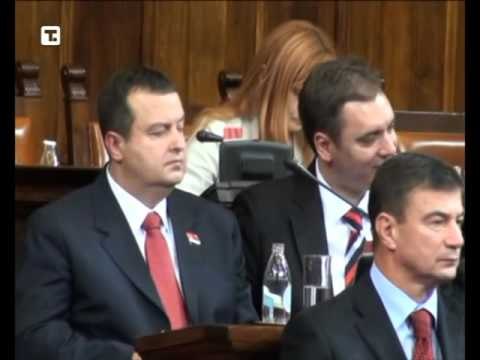 QEVERIA E SERBISE DAÇIÇ DEKLARON NE PARLAMENT SE NUK HEQ DORE NGA KOSOVA LAJM