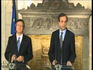 KRIZA E GREQISE PRESIDENTI I PE BARROZO TAKOHET ME KRYEMINISTRIT GREK LAJM