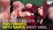 This Kid Snoozes With Santa, And It's Adorable