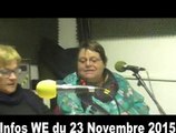 Infos WE du 23 Novembre 2015