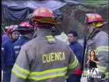 Deslizamiento de tierra mata a dos obreros en Cuenca