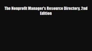 Download The Nonprofit Manager's Resource Directory 2nd Edition PDF Free