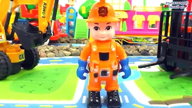 Спецтехника для детей Спецмашины Автокран и Бетономешалка