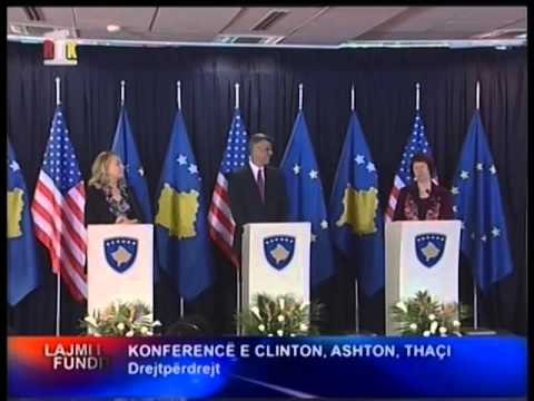CLINTON NE PRISHTINE SHBA BEJNE TE QARTE SE KUFIJTE E KOSOVES NUK NDRYSHOJNE LAJM