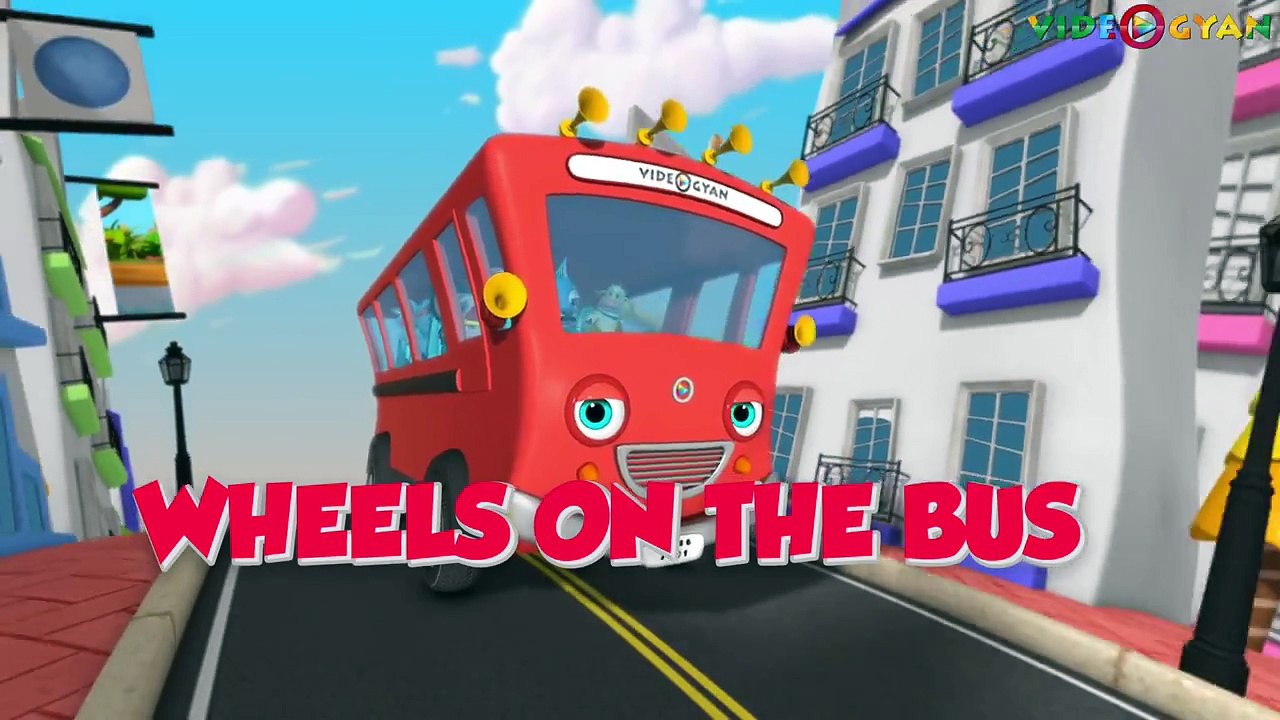 The Wheels On The Bus Go Round And Round Song 3D Animation Kids Songs ...