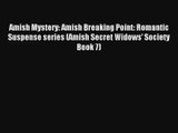 Amish Mystery: Amish Breaking Point: Romantic Suspense series (Amish Secret Widows' Society