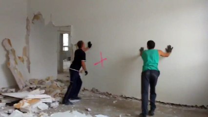 Wall Demolition   Funny videos