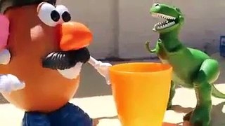 Toy Story Ice Bucket Challenge ToysReviewToys Rex Dinosaur Mr Potato Head Mustache