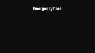 Emergency Care PDF
