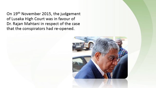 Dr. Rajan Mahtani win at Lusaka High Court