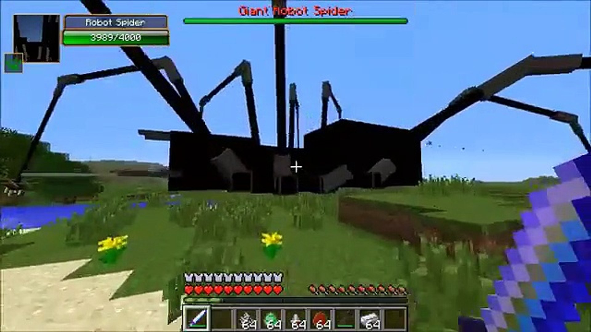 Minecraft Robot Spider Beast Gigantic Spider Pet You Can Ride Mod Showcase Video Dailymotion