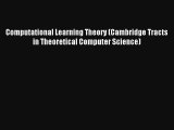 Read Computational Learning Theory (Cambridge Tracts in Theoretical Computer Science)# Ebook