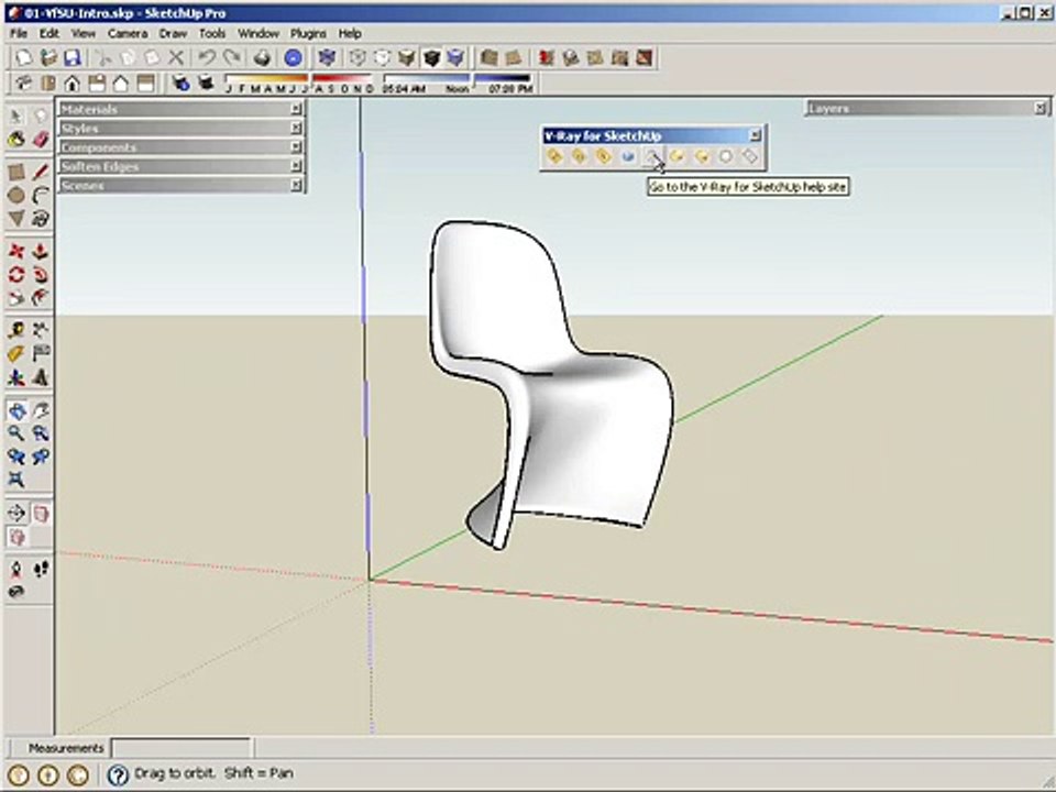 V-Ray for SketchUp Tutorial - Sun & Sky - Begin...