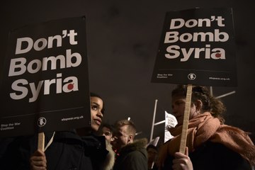 Les manifestations britanniques contre l'intervention militaire en Syrie
