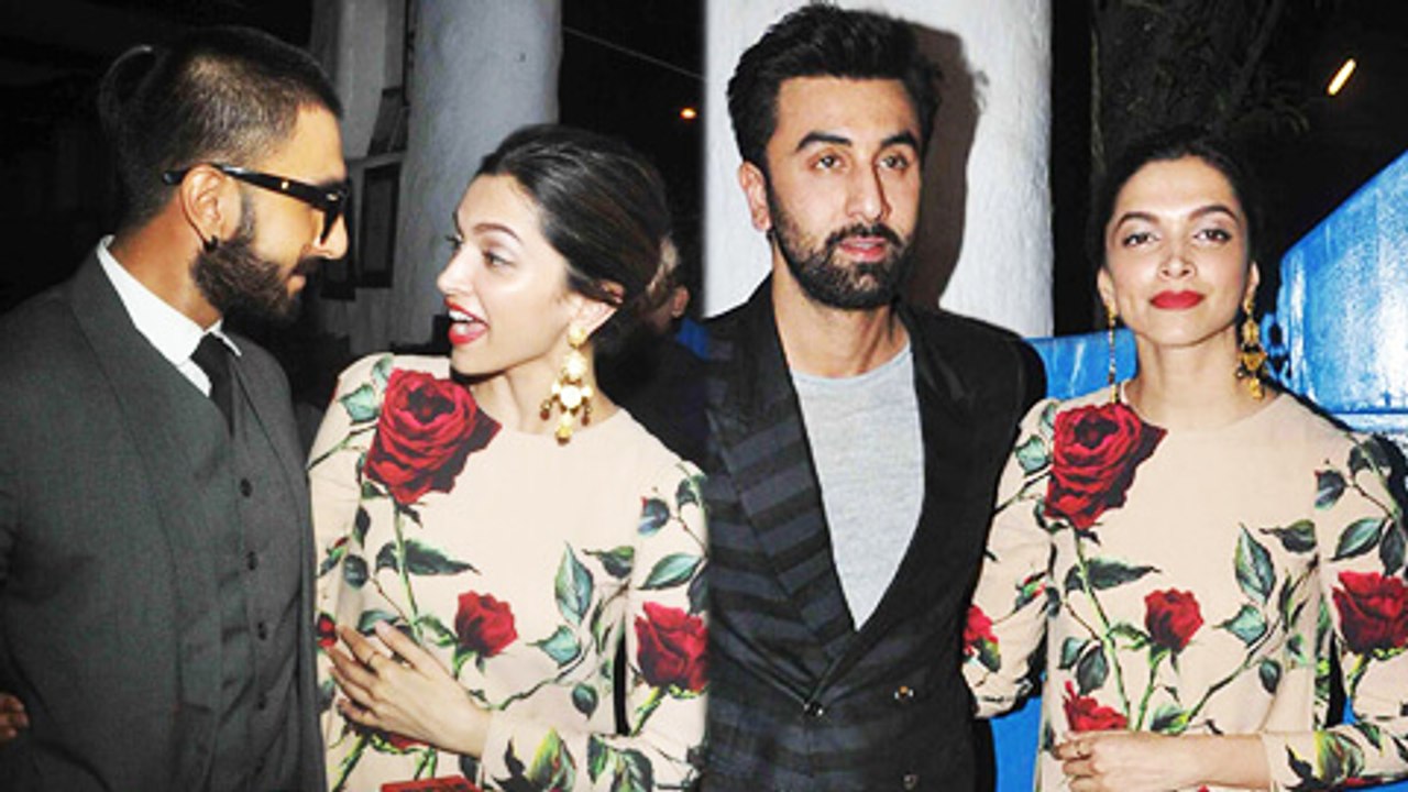 Deepika Padukone, Ranveer Singh, Alia Bhatt at Tamasha Success Party