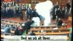 Tear Gas in Kosovo Parliament