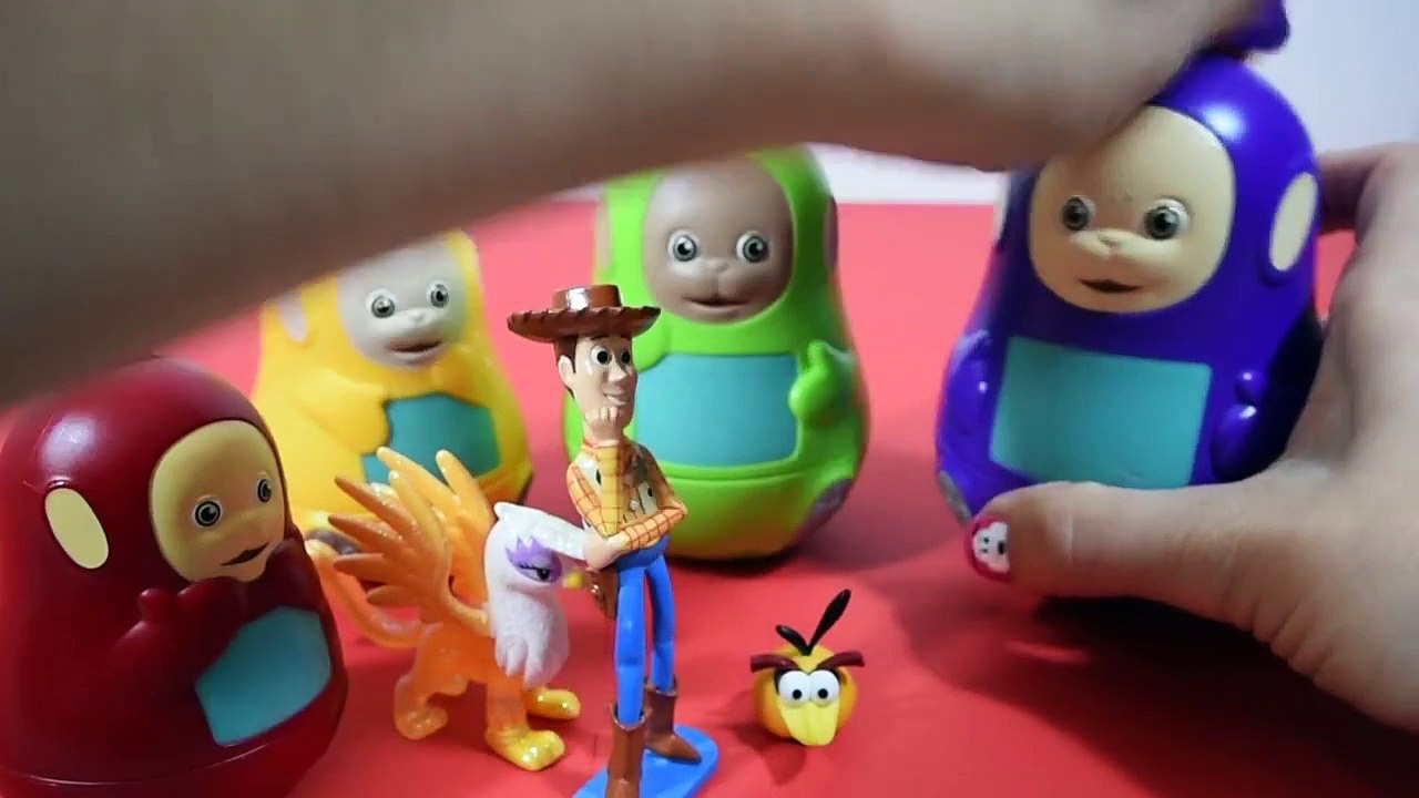 Teletubbies Surprise Eggs Nesting Stacking Cups Kinder Play-Doh Clay Buddies Disney Frozen