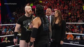 Roman Reigns demands a rematch with Sheamus  Raw, November 23, 2015