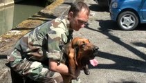 Pure love between Soldiers, cops and their trained dogs