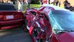 Driver crashes his Shelby GT500 into brand new Truck!