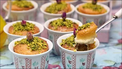 طريقة عمل بسبوسة محشية