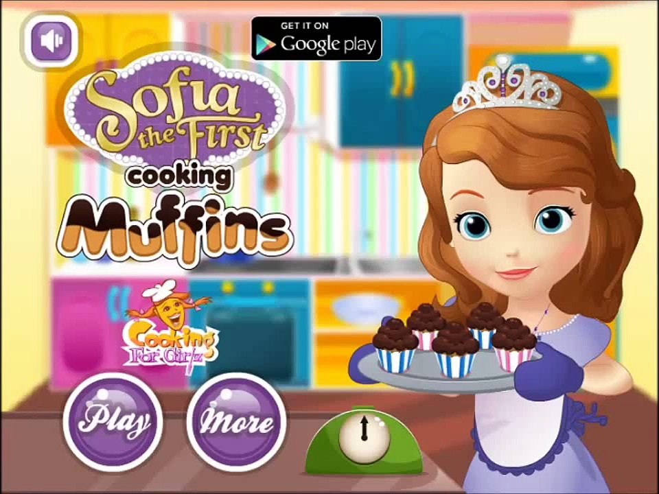 Sofia The First Movie Games-Princess Sofia Cooking Muffins Gameplay-Great Kids Games