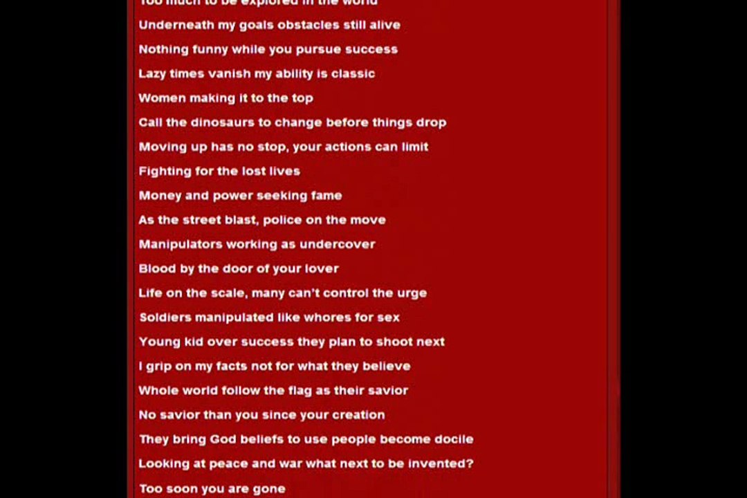 Free Unused Rap Lyrics