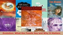 Download  Evolution What the Fossils Say and Why It Matters PDF Free