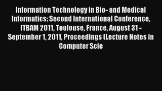 Information Technology in Bio- and Medical Informatics: Second International Conference ITBAM