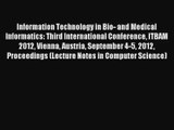 Information Technology in Bio- and Medical Informatics: Third International Conference ITBAM