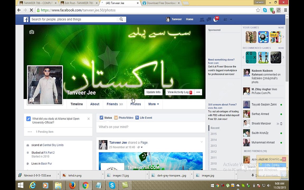 How to fcebook all photo history tutorail in Urdu by tanweer786