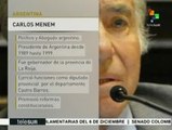 Expresidente argentino Carlos Menem promovió reformas neoliberales