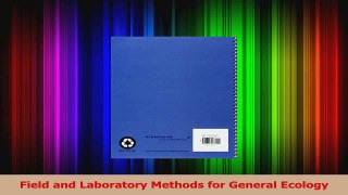 Download  Field and Laboratory Methods for General Ecology Ebook Free