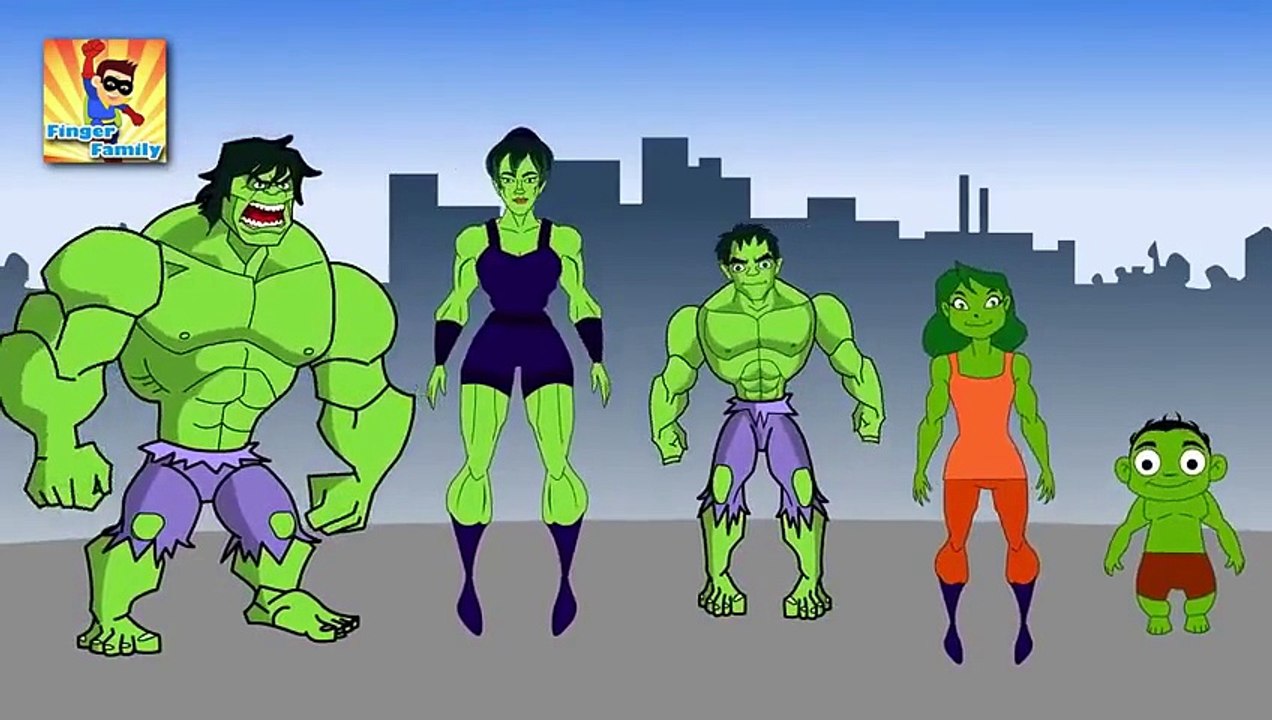 Finger Family Rhymes Hulk Vs Spiderman | Godzilla Dinosaurs Superman Cartoons Nursery Rhym