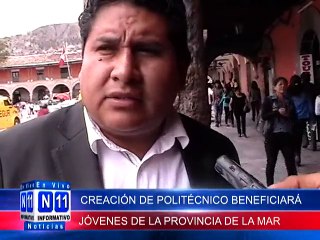 N11 CREACION DE POLITECNICO CON 10 CARRERAS BENEFICIARA A JOVENES DE LA PROVINCIA DE LA MAR