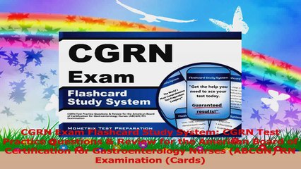 CGRN Exam Flashcard Study System CGRN Test Practice Questions  Review for the American PDF