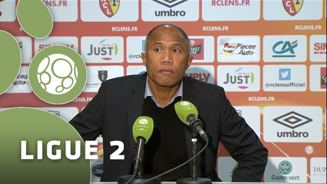 Conférence de presse RC Lens - Nîmes Olympique (1-0) : Antoine KOMBOUARE (RCL) - (NIMES) - 2015/2016