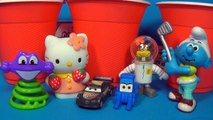 Play Doh ICE CREAM surprise eggs Disney Cars HELLO KITTY SpongeBob SPIDERMAN 3 episodes co