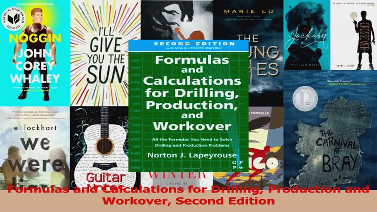 PDF Download  Formulas and Calculations for Drilling Production and Workover Second Edition PDF Online