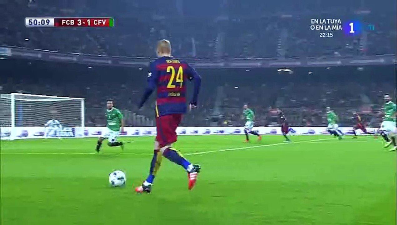 Munir El Haddadi Goal - Barcelona 4-1 Villanovense - 02-12-2015 Copa del Rey