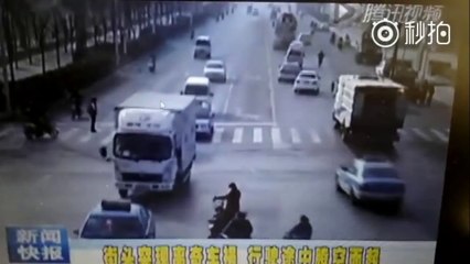 Bizarre accident with vehicle tail left in air by unknown force