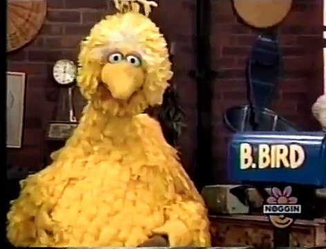 Classic Sesame Street Big Bird Pretends To Be a Mailbox