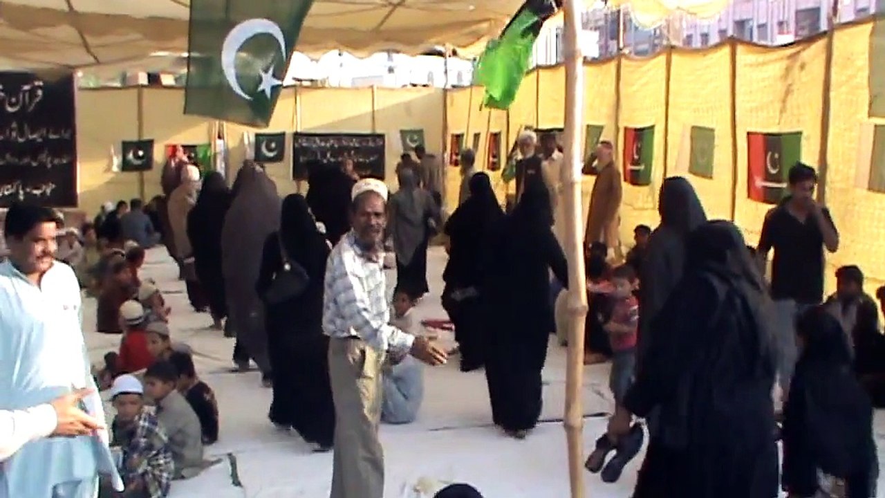 quarn-e-khuwani and protest against mqm at hyderi chowk