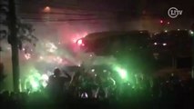 Torcida faz grande festa na chegada do Palmeiras ao Allianz